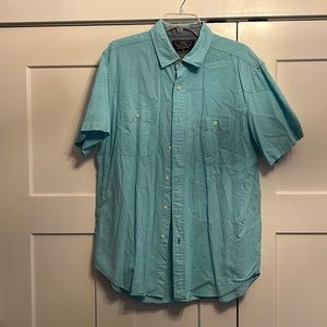 Men’s teal ish blue shirt sleeve button down - Nautica